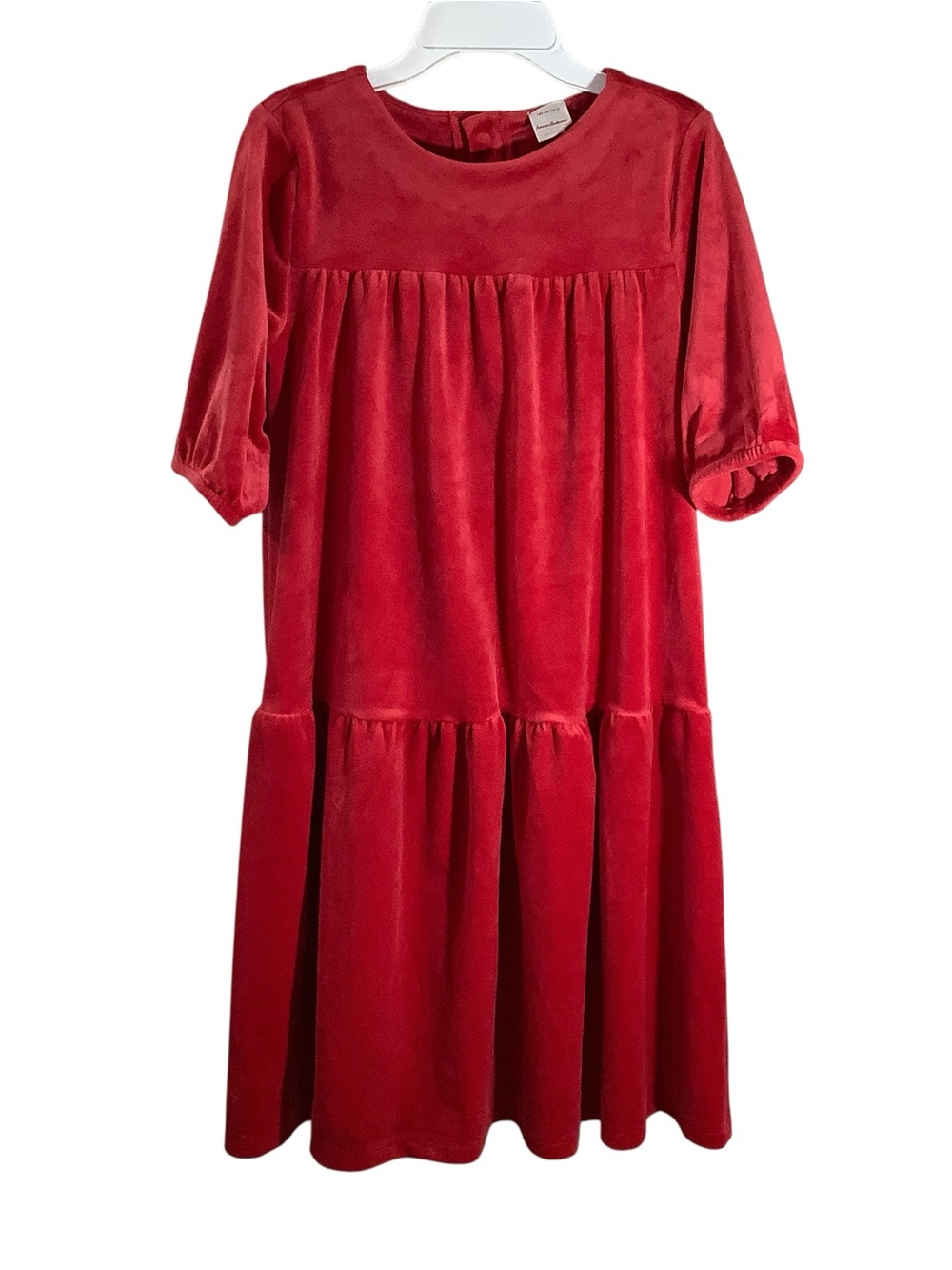 Hanna Andersson Holiday Red Velvet Tiered Dress
